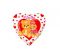 Сърце със сладки мечета и надпис I LOVE YOU  18"- 45 см.