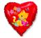 Сърце фолио с I Love You  Коте 18"- 45 см.
