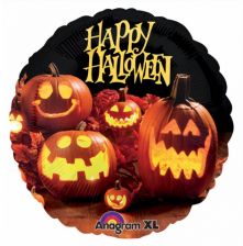 Фолиен балон с Тикви и Happy Halloween 18" - 46см.