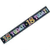 Украса за Рожден Ден  18 години с надпис: Happy 18 Today 3м. 